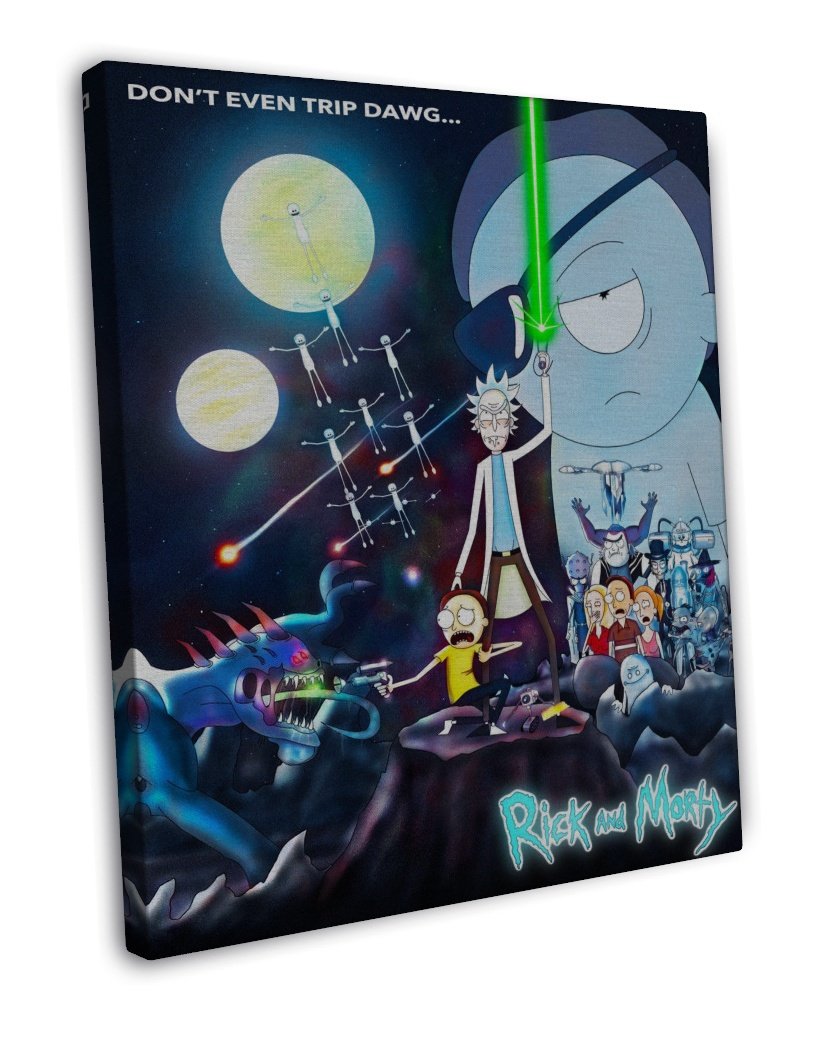 Rick And Morty Tv Animation Wall Decor X Inch Framed Canvas Print