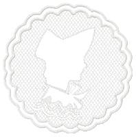 Embossed Female Cameo