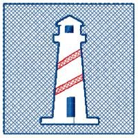 Striped Lighthouse Embossed Design