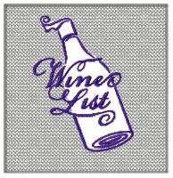 Wine List Embossed Design