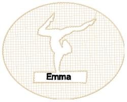 Personalized Embossed Gymnastics Design