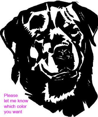 Rottweiler - custom vinyl graphic 5x5 inch