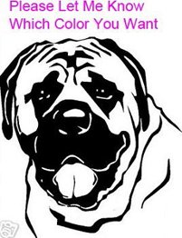 Mastiff - custom vinyl graphic 5x5 inch