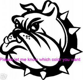 Bulldog - custom vinyl graphic 5x5 inch