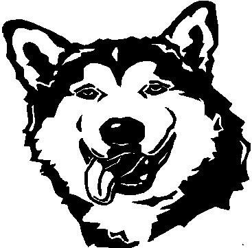 Malamute Husky - custom vinyl graphic - 5x5 inch