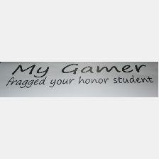 4x12 gamer fragged honor student custom vinyl graphics