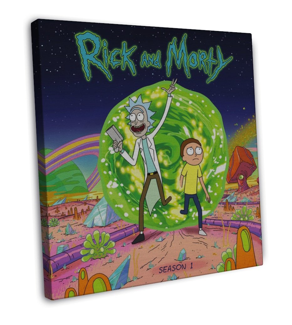 Rick And Morty Tv Animation Wall Decor X Framed Canvas Print