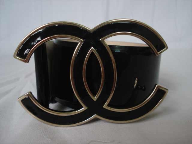 Chanel CC LOGO Belt 081 Black patent (85cm)