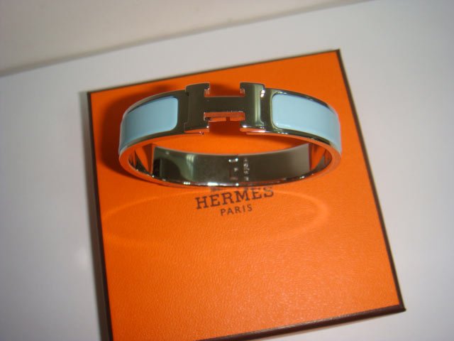 Hermès "H" Enamel Bracelet - Light Blue