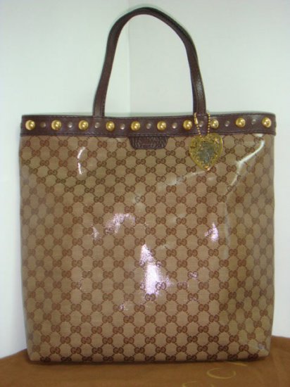Gucci 'Babouska' Tote (Medium) - Brown Crystal Leather