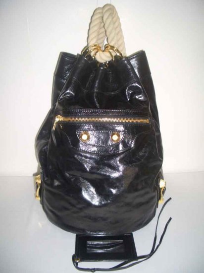 Balenciaga Rope Sac - Black (w/Gold Hardware)