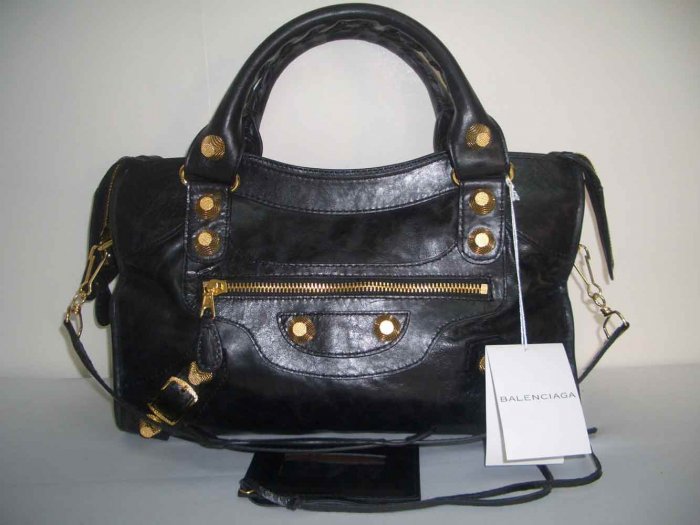Balenciaga Giant City - Black (w/ Gold Hardware)