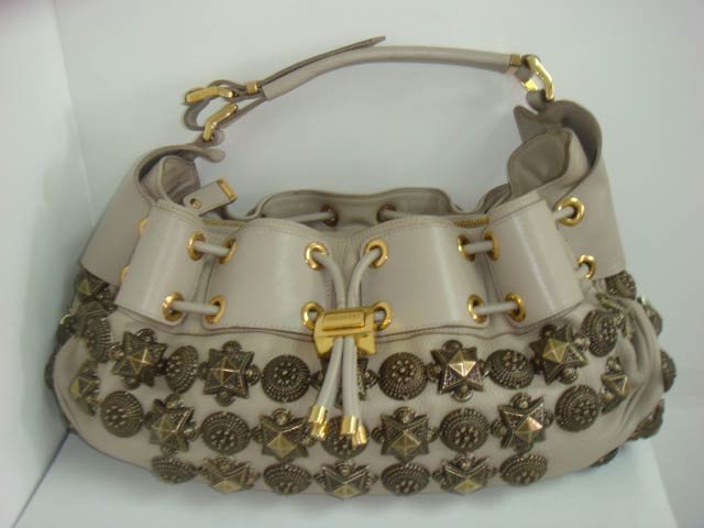 Burberry Warrior Tote - Taupe (w/ gold and bronze hardware)