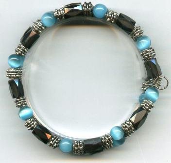 Turquoise Cat's Eye Magnetic Wrap Bracelet/Anklet