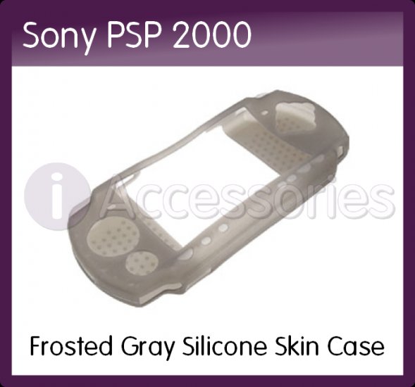 Frosted Gray Silicone Skin Case for the Sony PSP 2000