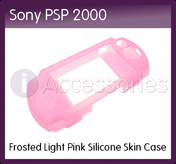 Frosted Light Pink Silicone Skin Case for the Sony PSP 2000
