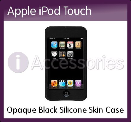 Opaque Black Silicone Skin Case for the Apple iPod Touch/iTouch
