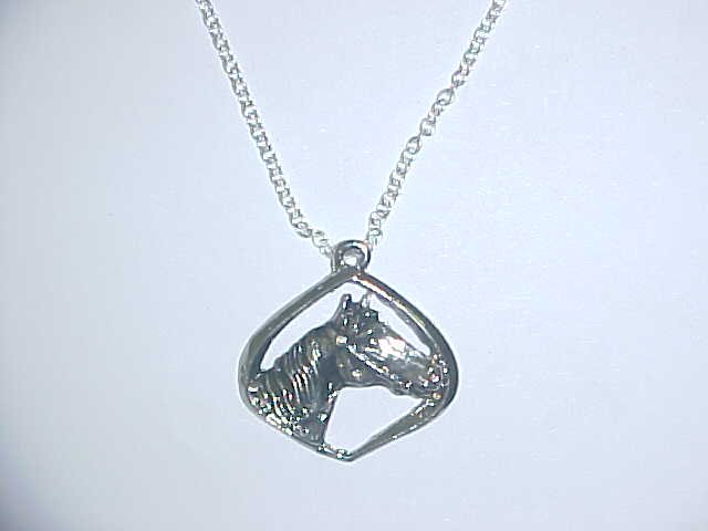 Necklace - Horse in diamond
