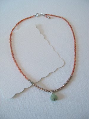 Pearl and Blue Opal Necklace