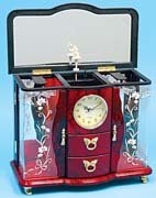 Musical Jewelry Box with Clock