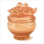 Love Bird Glass Jewelry Holder