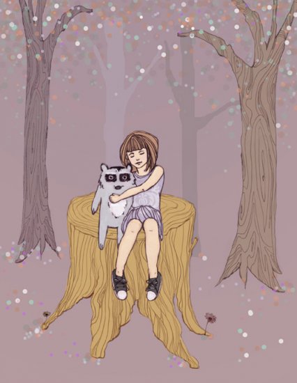 Melissa Tree illustration print - violet