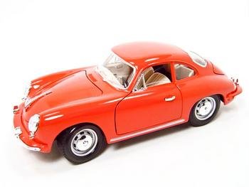 1961 PORSCHE 356B COUPE RED 1:18 DIECAST MODEL BBURAGO