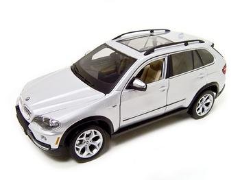 BMW X5 SILVER 1:18 DIECAST MODEL 2006 2007 2008 BURAGO