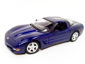 CHEVROLET CORVETTE C5 COUPE BLUE 1:18 DIECAST MODEL BURAGO