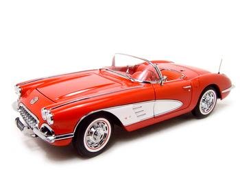 1959 CHEVROLET CORVETTE RED 1:18 AUTO ART DIECAST MODEL