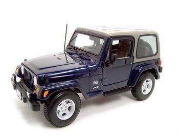 JEEP WRANGLER SAHARA DARK BLUE 1:18 DIECAST MODEL