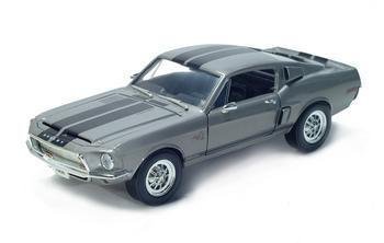 1968 SHELBY GT500 KR 1/18 DIECAST MODEL SILVER