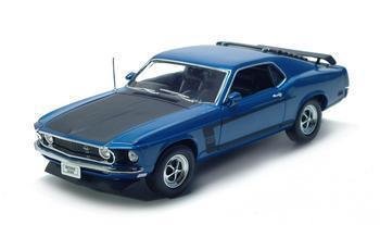 1969 FORD MUSTANG BOSS 302 1/18 DIECAST MODEL BLUE