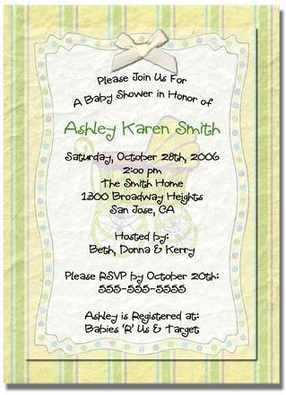 "Baby Carriage" Baby Shower Invitation - Personalized Invitations