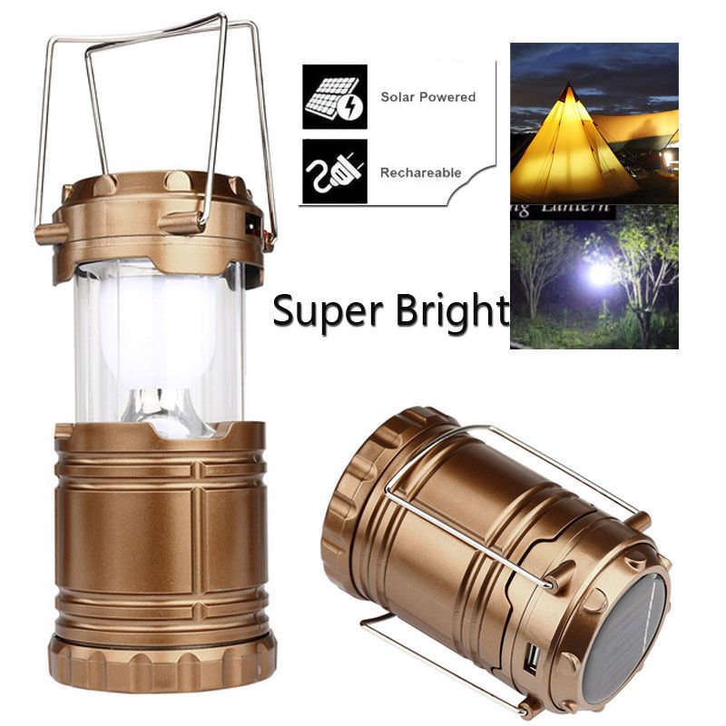 Recargable Led Solar Collapsible Flashlights Portable Solar Lamp