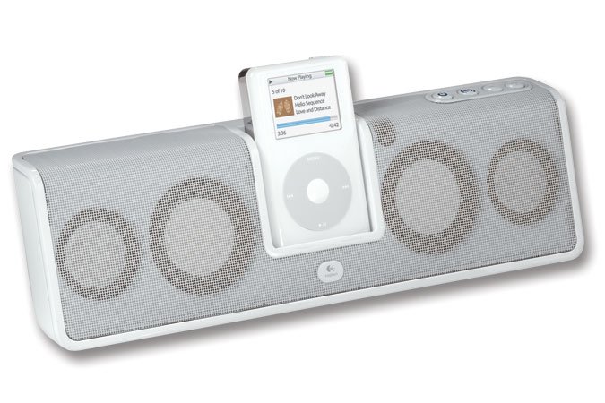 Logitech mm50 Portable Speaker for iPod (White )--Free Shipping