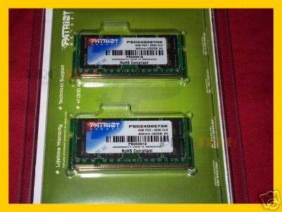 Patriot 4GB (2x 2GB) DDR2 PC2-5300 667MHz Notebote Memory Kit -- Free Shipping