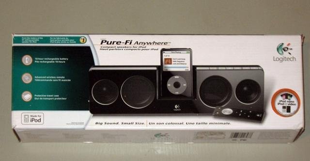 Logitech Pure-Fi Anywhere Compact Portable Speakers for iPod (Black) -- Free Shipping