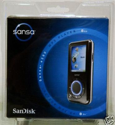 Sandisk Sansa e280 8GB MP3 Media Player Brand New -- Free Shipping
