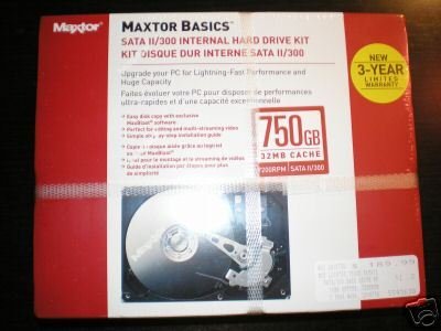 Maxtor 750GB SATA II/ 300 Serial ATA 7200RPM 32MB Cache Retail Package