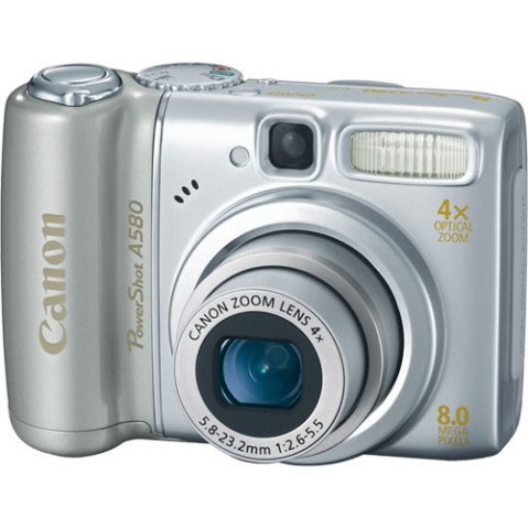 Canon PowerShot A580 Digital Camera 8MP 4x Optical w/ Free 2GB SD Card