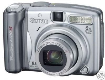 Canon PowerShot A720 IS Digital Camera A720IS 8MP 6x Optical w/ Free 2GB SD