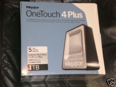 Maxtor 1TB OneTouch 4 Plus 1000GB USB / FireWire External Hard Drive