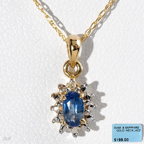Genuine Ocean Blue Sapphire Necklace