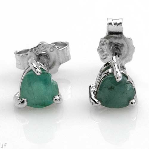 Genuine Heart cut Emerald Studes