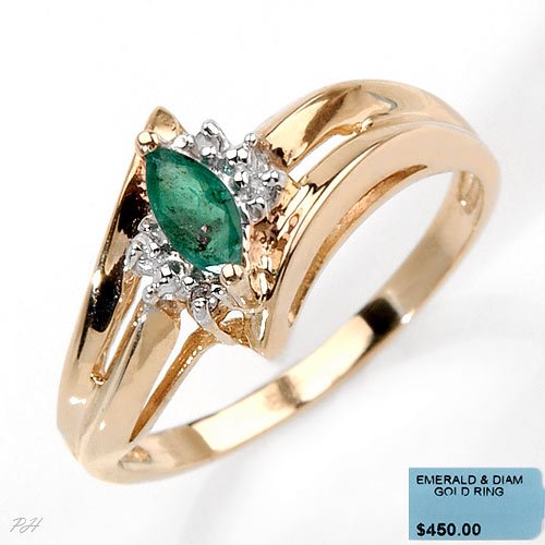 Genuine Emerald Ring Sz 7