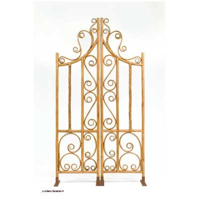 PADMA'S PLANTATION- GARDEN GATE SCREEN-NATURAL ANTIQUE OR RUSTIC BLACK