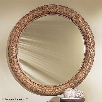 PADMA'S PLANTATION- HAVANA ROUND MIRROR