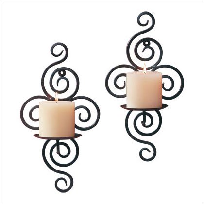Wrought Iron Candle Wall Sconces