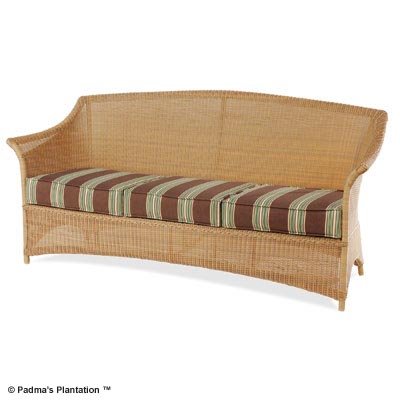 PADMA'S PLANTATION- OUTDOOR RESORT RATTAN SOFA-HONEY OR CAFE FINISH